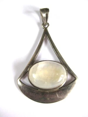 Pendente Argento 925 Con Pietra Di Luna, 7,54 G - Immagine 1 di 3