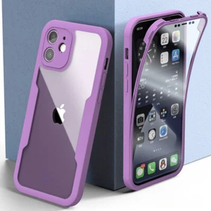 For iPhone 16 15 14 13 12 11 Pro Max XS Shockproof Silicone Full 360 Case Cover - Picture 1 of 16