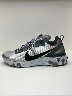 Nike React Element 55 Men's Size 13 Metallic Silver | Dark Grey | Black - Image 1 of 4