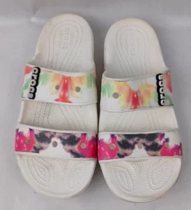 Iconic Crocs Comfort Tie Dye Sandal Womens 9 Slip on Shoes - Picture 1 of 8