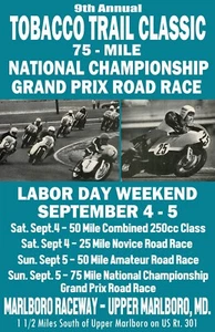 1965 Marlboro Maryland Motorcycle Racing Retro Poster Art Print - Picture 1 of 2