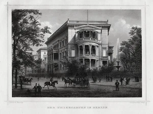 Berlin Thiergarten - Original Stahlstich Rohrich um 1880 - Picture 1 of 1