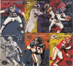 1993 Skybox Football Promo Sheet - LAWRENCE TAYLOR / MICHAEL IRVIN / JIM KELLY + - Bild 1 von 2