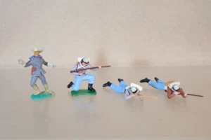 BRITAINS HERALD TIMPO SWOPPETS 4 x AMERICAN CIVIL WAR CONFEDERATE SOLDIERS om - Picture 1 of 12