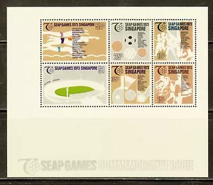 SINGAPORE 1973 SEAP SOUVENIR SHEET OF 6 SCOTT 188a MNH - Picture 1 of 1