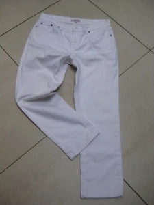 M&S PER UNA Jeans white 14 stretch crop cargo ankle skimmer capri trousers - Picture 1 of 10