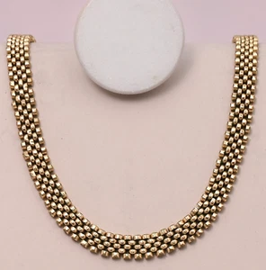 Antique Victorian Mesh Chain 20" Gold Filled Dog Clip Clasp Necklace - Picture 1 of 6
