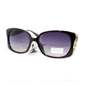Womens Fashion Sunglasses Rectangle Butterfly Frame Floral Print - Picture 1 of 22