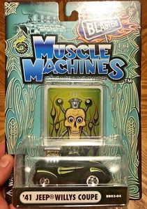 FUNLINE MUSCLE MACHINES ADULT BLVD BLASTERS '41 JEEP WILLYS COUPE NIP 1:64 - Picture 1 of 4