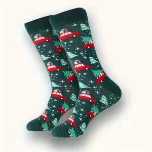 NEW Christmas Tree/Snow/Car/Truck Novelty Crew Socks UK 6-10 Gift UK - Picture 1 of 1