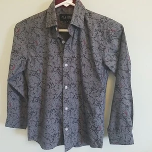 Leo & Zachery Boys SIZE 8 Dress Shirt Button Down LONG SLEEVE Collar London NY - Picture 1 of 6