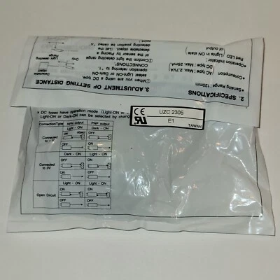 SEALED NOS MATSUSHITA ELECTRIC UZC2305 PHOTOELECTRIC SENSOR  - Изображение 1 из 4