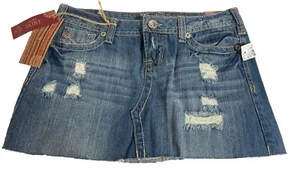 Minigonna Ametista Donna Junior Denim Distressed Tg 7 Cotone Lavaggio Medio NUOVA - Foto 1 di 13