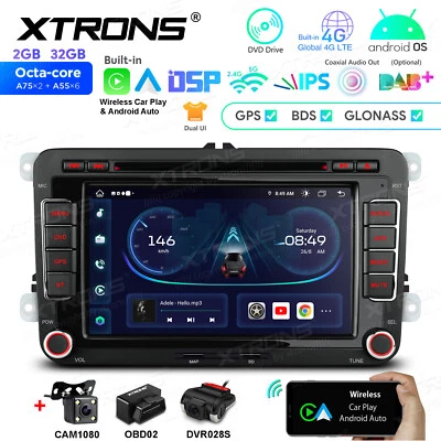 8-Core Android 32GB Car GPS Stereo DVD Radio For VW Jetta Golf Passat EOS Amarok - Image 1 of 4