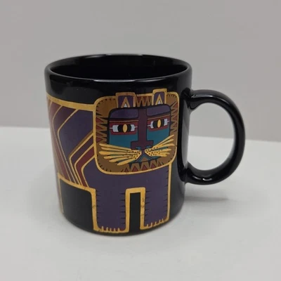 Taza de café Laurel Burch colorida león 12 oz púrpura negro dorado arte taza de cerámica Foto 1 de 4