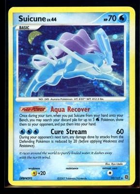 2007 Diamond & Pearl - Secret Wonders Suicune #19 Holo Rare Pokemon Card - Image 1 of 2