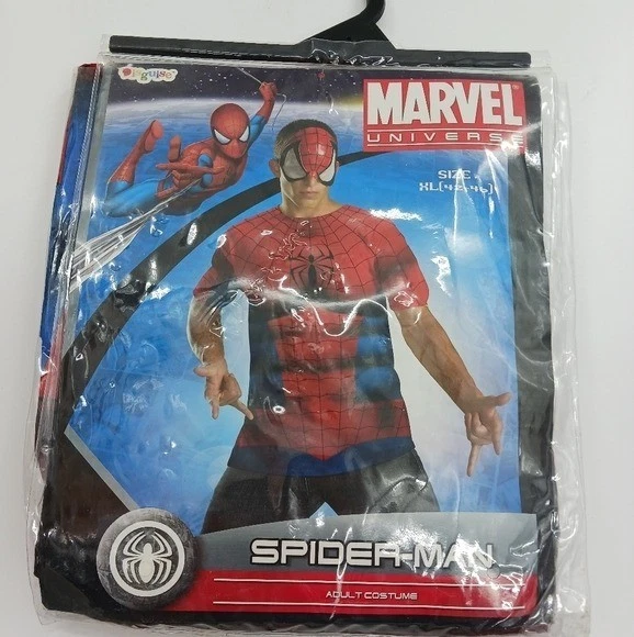 Disfraz Marvel Spider Man Disfraz Para Hombre Talla XL Adulto Superhéroe Camisa Máscara Foto 1 de 4