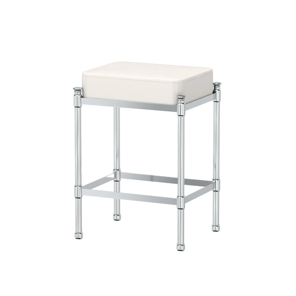 Gatco 1356 Chrome Traditional Vanity Stool In Chrome Finish - Image 1 of 1