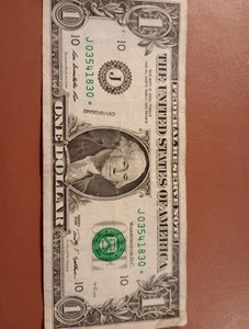 2009 Series Star Note J03541830* - Picture 1 of 4