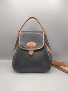 Vintage Dooney and Bourke Black Leather Backpack - Picture 1 of 19