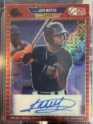 2021 Leaf Pro Set Metal - 1989 Pro Set Autographs Luis Matos #PA-LM2 (AU, RC) - Image 1 of 2