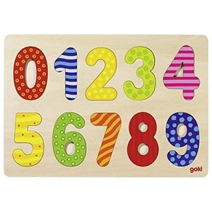 Goki 57574 Einlegepuzzle Zahlen 0-9, Meerkleuren - Bild 1 von 1