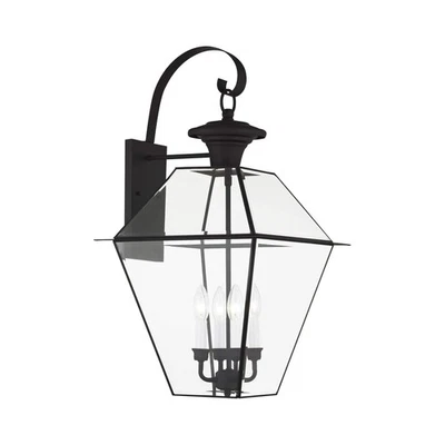 Lighting 2386-04 Westover 4-Light Outdoor Wall Lantern, Black - Image 1 of 4