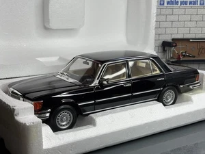 1:18 *EN CAJA* NOREV MERCEDES-BENZ 450 SEL 6.9 1976 (Negro) coche modelo LHD *183458* - Imagen 1 de 9