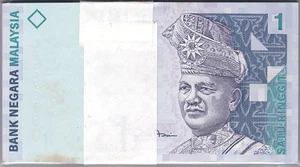 Mazuma*M5638 Malaysia Zeti 11th $1 XN5495001-100 Stack 100 Running UNC *Foxing - Picture 1 of 3
