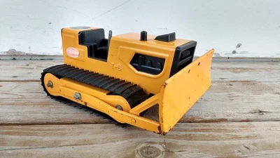 Vintage Tonka T-6 Bulldozer Yellow Pressed Steel Works Great! Made In USA Nice! - Image 1 of 4