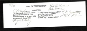HOF Edition Inductees Cut Signature including Bud Anderson Ralph Parr & More - Picture 1 of 1