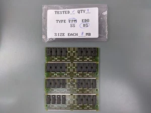 (4) DEC 8MB FPM SIMMs, 72-pin RAM Memory Sticks (32MB Total) 5021245-01-B1P1 - Picture 1 of 3