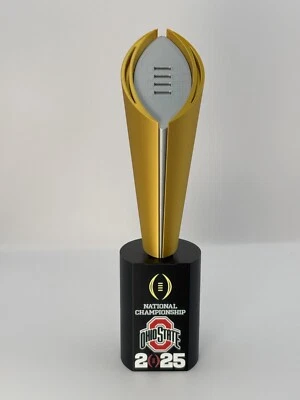 Ohio State 2025 National Championship 10" Replica Trophy - UV Print -FREE SHIP - Image 1 of 2