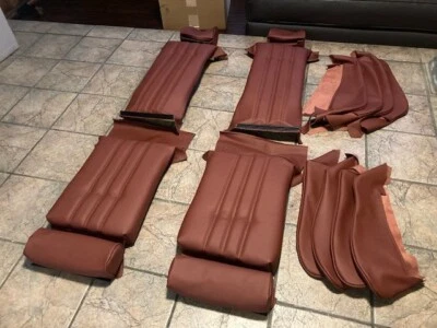 BMW E28 528i 535i 535is SPORT SEAT KIT CARDINAL RED LEATHER UPHOLSTERY KITS NEW - Image 1 of 4