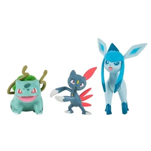 Figura de batalla de Pokémon: Glaceon + Bulbasaur + Sneasel (vendedor de EE. UU.) - Imagen 1 de 7