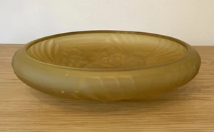 GEORGE DAVIDSON AMBER GLASS BOWL ART DECO - Picture 1 of 6
