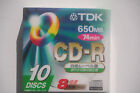 Tdk Cd-R74pwx10ps 650Mb 10 Cd-R Printable 1-8X Speed Sealed Made In Japan Rare