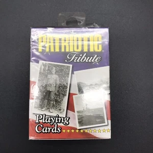 Patriotic Tribute Playing Cards Sealed New Old Stock USA History Photos War - Picture 1 of 2