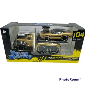 MAISTO MUSCLE MACHINES 1:64 MUSCLE TRANSPORTS MACK B-61 FLATBED OLDSMOBILE 442 - Picture 1 of 3