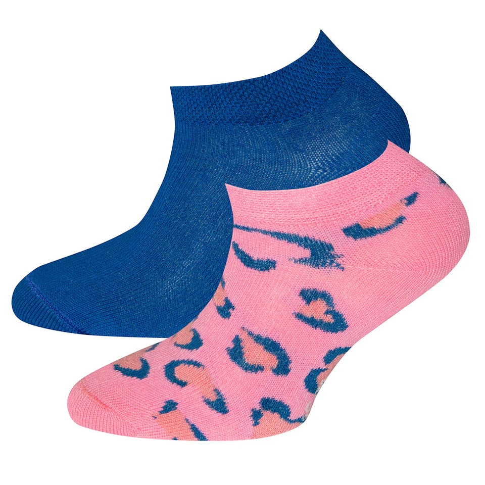 Ewers Mädchen Sneaker Strümpfe Söckchen 2er Pack leo blau - Bild 1 von 3