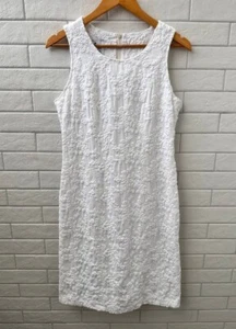 Kleider Manufaktur Habsburg Damen weiß Leinen Baumwolle ärmelloses Kleid Größe 8 - Bild 1 von 21