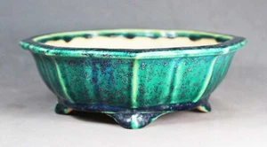 Tokoname Hand-made Octagonal Bonsai Pot by Juko, #A9770 : 186*186*H62mm - Picture 1 of 7