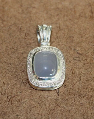 Pingente David Yurman prata esterlina/18k calcedônia e realçador de diamante [123WEI] - Imagem 1 de 4