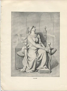 Alexander Pope's Heloise. Gleyre. Antique 1892 wood engraving print. - Picture 1 of 1