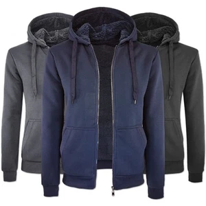 Giubbotto Uomo Felpa Invernale Cappuccio Giubbino Imbottito Con Pelliccia VEQUE - Afbeelding 1 van 24