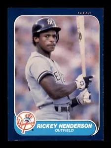 1986 Fleer - Rickey Henderson #108 New York Yankees - Picture 1 of 2