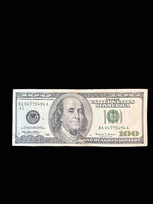 $100 bill (One Hundred Dollar Bill) - Series 1999 (Circulated) - Image 1 of 2