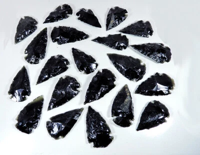 Obsidiian Arrowhead Healing Stone metaphysical Glass Carving arrowhead WI999 - Image 1 of 4