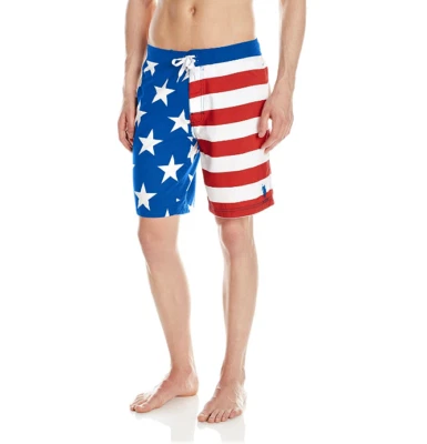 NUEVO U.S. Polo Assn. Board Shorts Hombre 9" Rojo/Blanco/Azul, Talla XL Foto 1 de 2