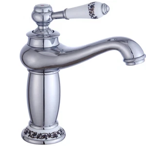 Miscelatore ottone retrò rubinetto lavabo nostalgia monocomando rubinetto bagno - Foto 1 di 10